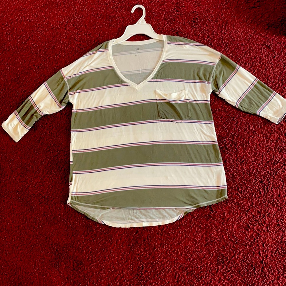Striped V-Neck Shirt